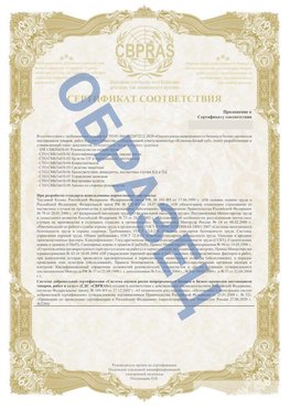Образец Приложение к СТО 01.064.00220722.2-2020 Воскресенское Сертификат СТО 01.064.00220722.2-2020 